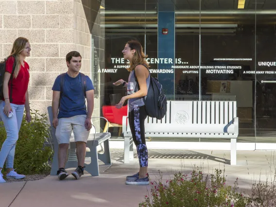 A group of students chatting