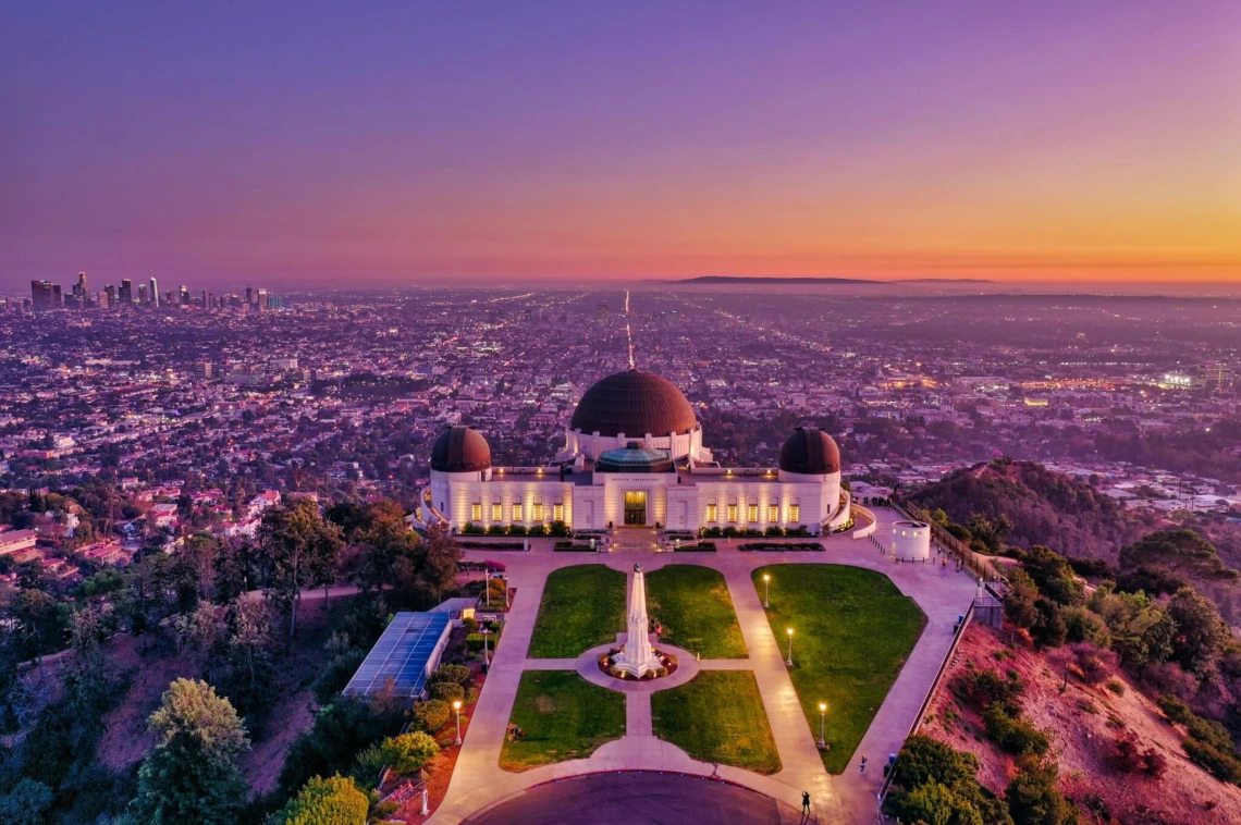 Photo of Griffith Park and LA skyline