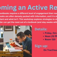 Flyer for Becoming an Active Reader Workshop